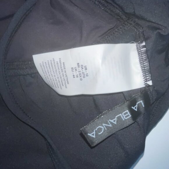 La Blanca Twist Front One-Piece Swimsuit in Black Size 12 - Picture 4 of 4